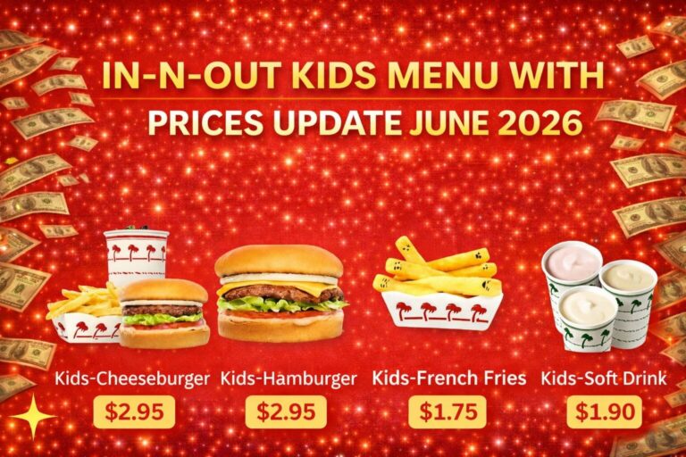 in N Out Kids Menu